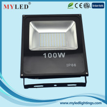 Boîtier en aluminium 100W Réflecteur mince CE RoHS IP65 LED Floodlight